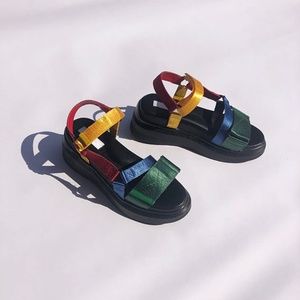 Suzanne Rae Velcro Sandal, Multi